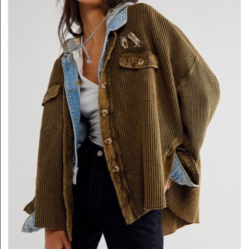 Brand New with Tags Free People FP One Scout Jacket Army Green